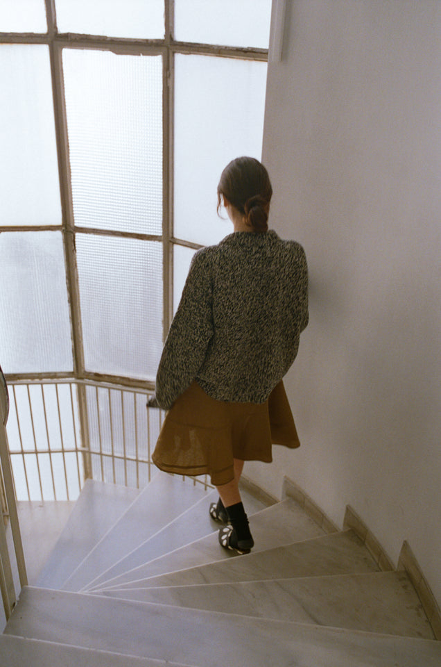 Super Relaxed Jumper - Agate / Black Mouliné