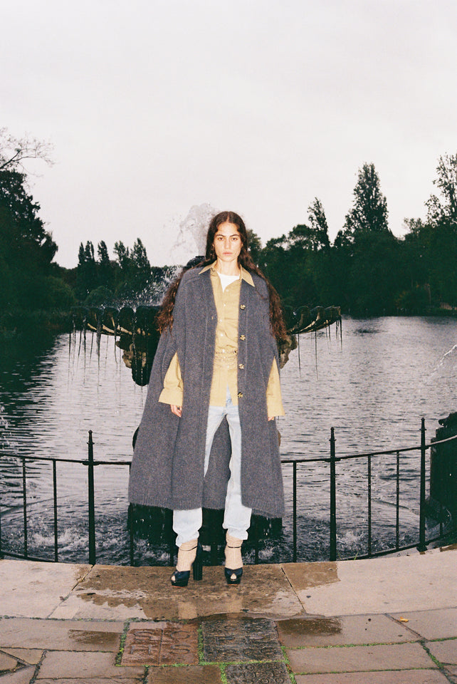 Cape No.01 - Pavement Grey Mohair