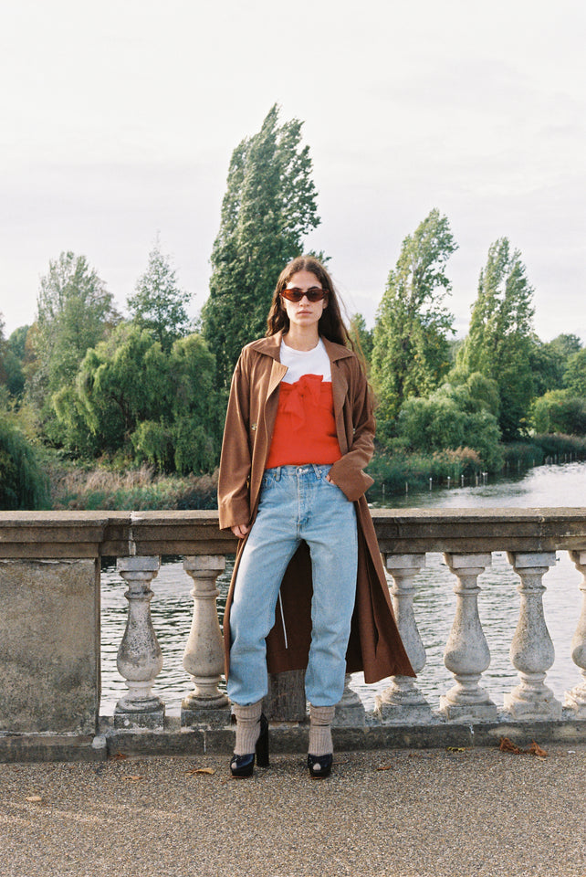 Relaxed Trench Coat - Toffee Light Gabardine