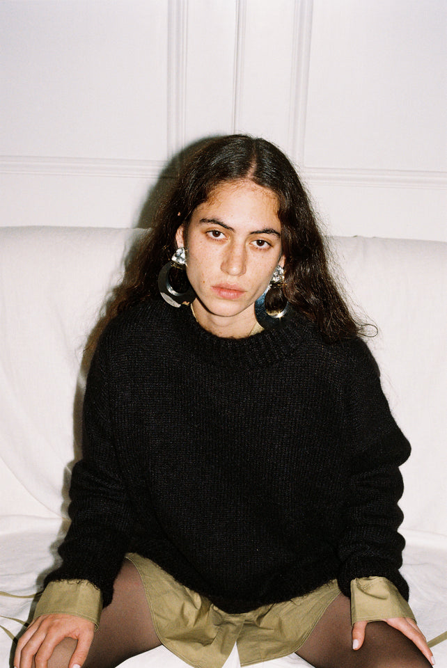 Super Relaxed Jumper - Black Mohair