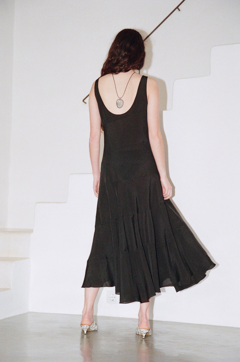 Twirl Dress - Crinkled Black