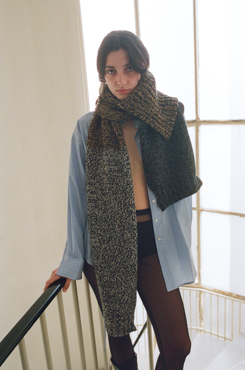 The Scarf - Muted Colour Block Mouliné