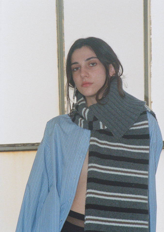 The Scarf - Derby Grey Stripe