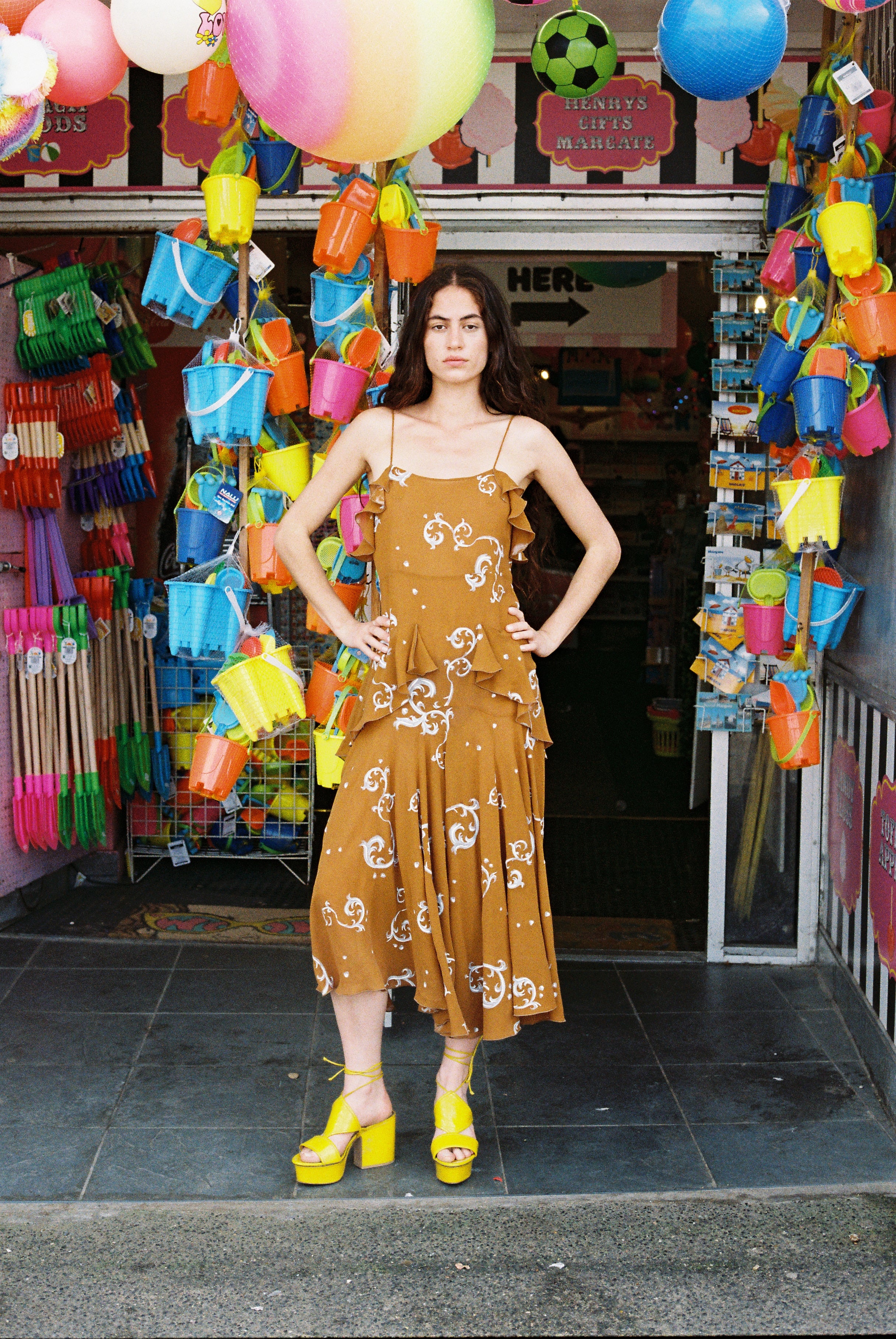 Poetic Slip Dress - Bronze Brown