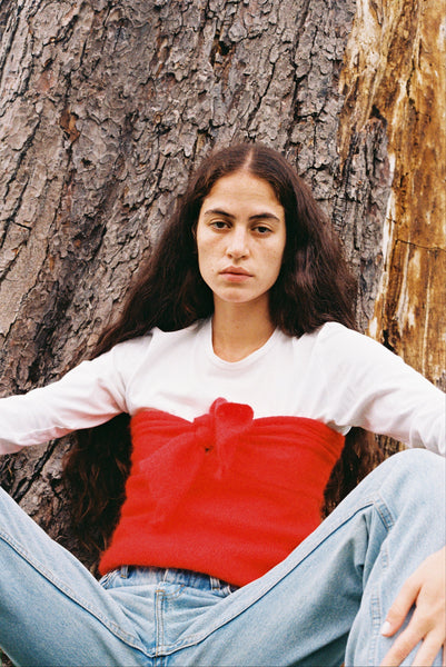 Knit Knot Top - Poppy Mohair