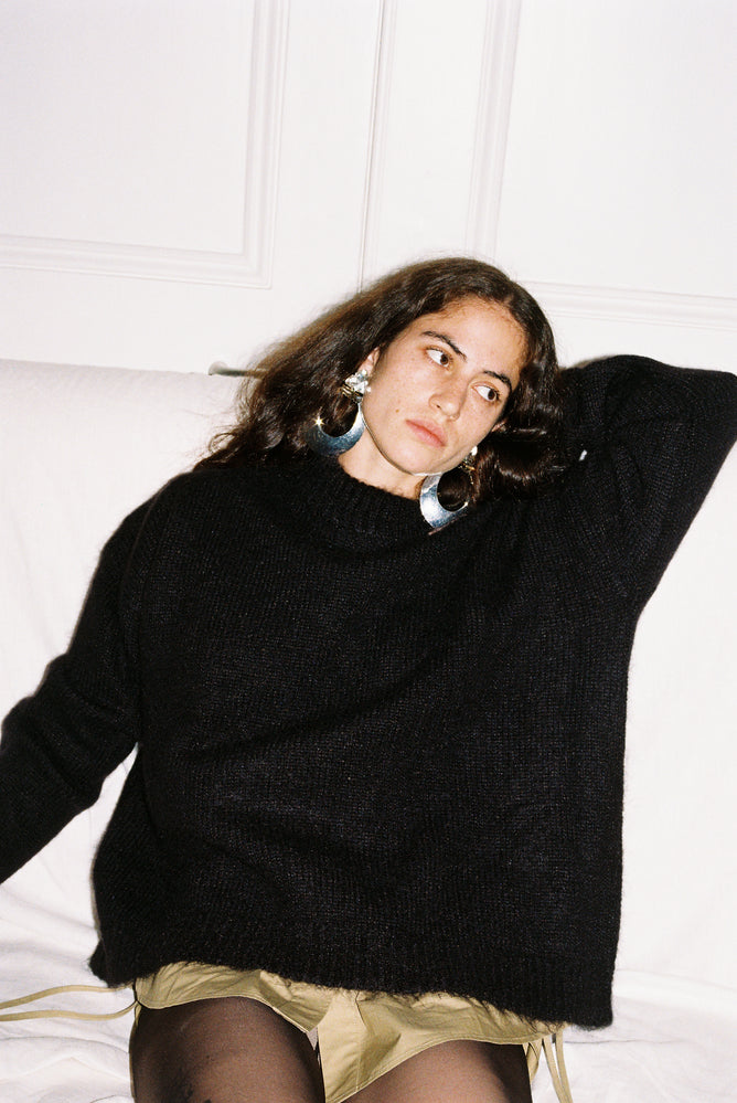 Super Relaxed Jumper - Black Mohair