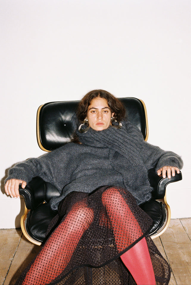 The Scarf - Pavement Grey Mohair