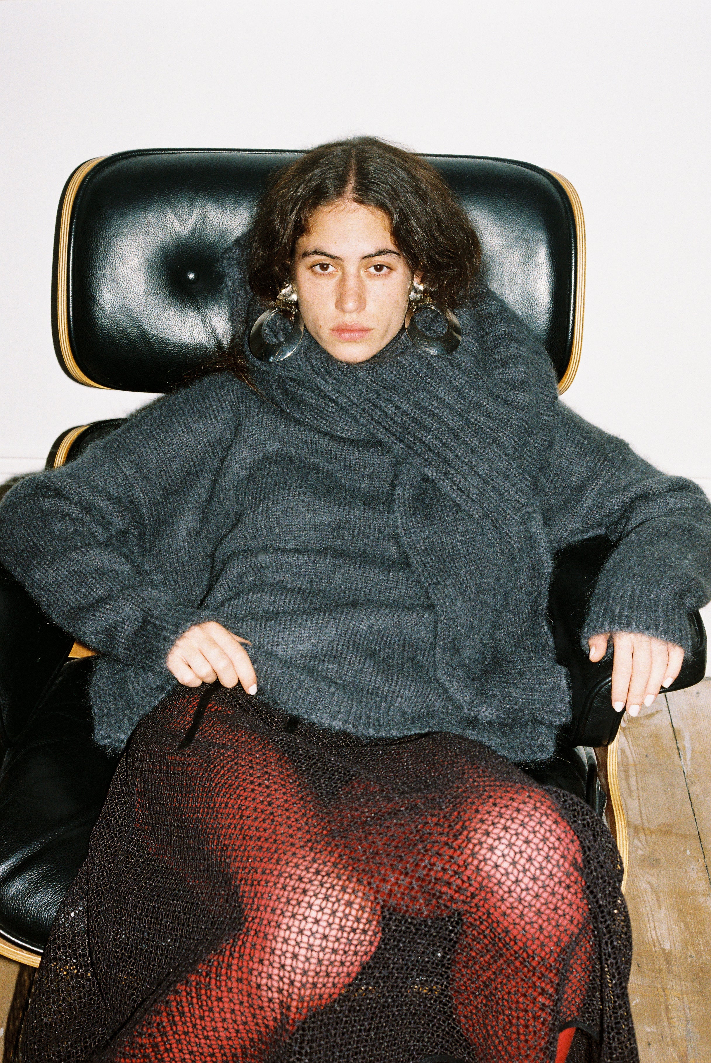 The Scarf - Pavement Grey Mohair