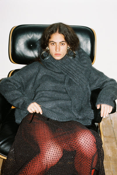 The Scarf - Pavement Grey Mohair