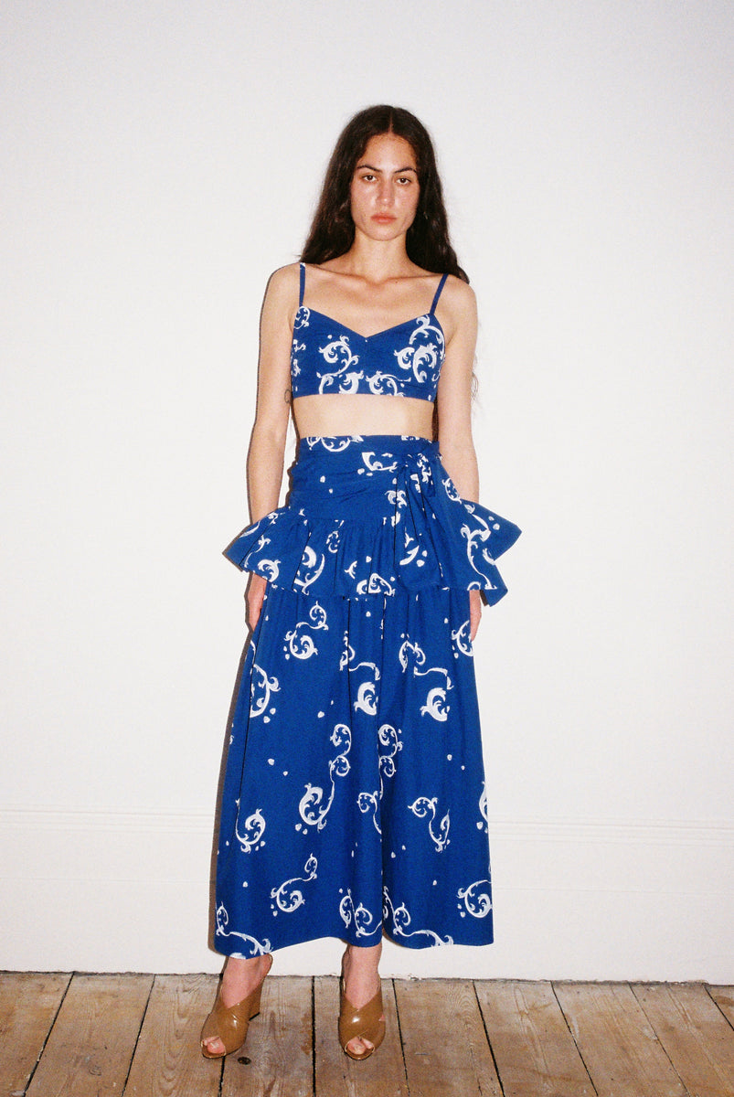 Fiesta Skirt - True Blue Swirl Print